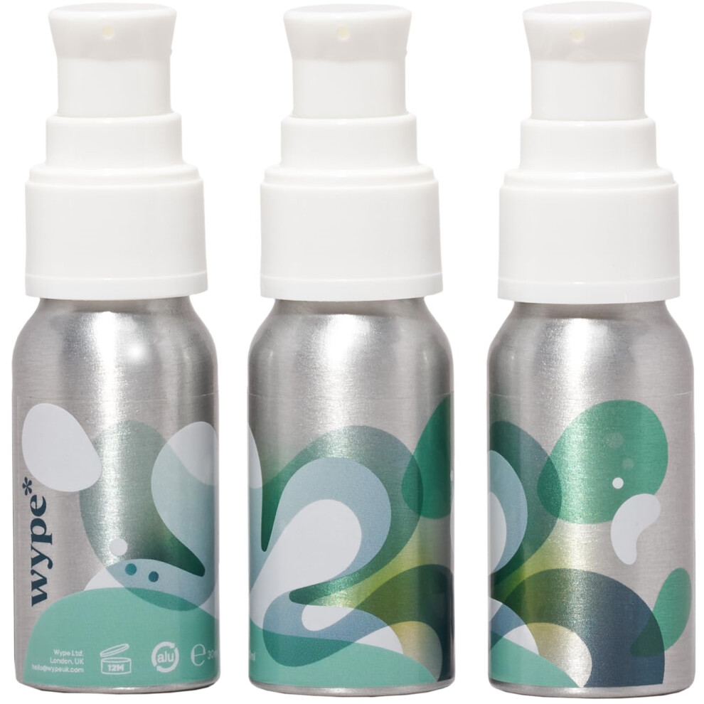 Wype | Flushable & Convenient Wet Wipe Alternative | On The Go Bundle | Toilet Roll Gel | Holiday Essentials | Cosmos Organic | 3 X 30Ml