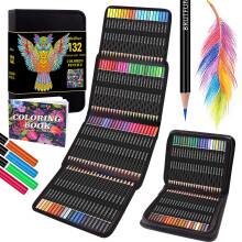 Melifluo 132 Colouring Pencils Set with Black Portable Zipper Bag. Professional Coloured Pencils Perfect for Adult and Artists Sketching, Shading and