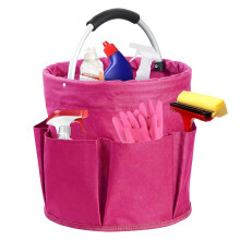 Lotvic Cleaning Caddy Organiser, Cleaning Caddy with Handle, Foldable Cleaning Bag, Large Capacity Cleaning Products Organiser, Cleaning Storage Bag