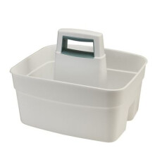 lakeland Deep Multipurpose Cleaning Caddy White ? Tall Sides Prevent Items Falling Out Wipe-Clean