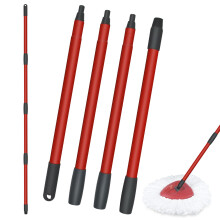 Mop Handle Replacements Compatible with Vileda Spin Turbo - 4-Section 30" to 58" Adjustable Stainless Steel Mop Pole for Floor Clean, Universal Fit