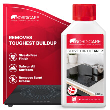 Nordicare Hob Cleaner Glass Ceramic - Induction Stove Top Cleaner Polish and Protector for Everyday Use - Made in Denmark (250ml)