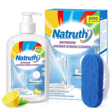 NATRUTH Bathroom Shower Screen Cleaner, 500ml/17.6oz Bathroom Glass Cleaner, Limescale Remover for Shower Screen&Shower Head, Faucet and Tile