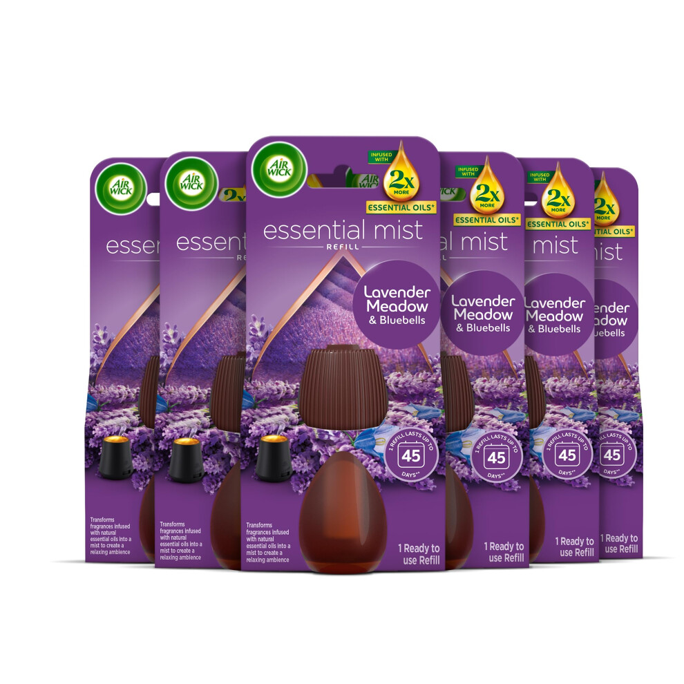 Air Wick |Relaxing |Essential Mist Refill|20Ml | Pack Of 6| Lasts Up To 270 Days Lavender