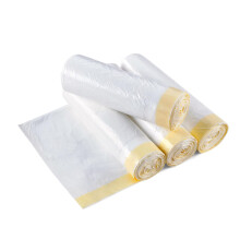 Bin Bags 50 Litre 80 Counts, 50L Bin Bag Strong Drawstring Tie Handle White Bin Liners 50L Recycling Pedal Swing Bin Bags for Kitchen Bathroom Office