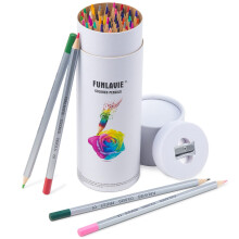 FUNLAVIE 48 Colouring Pencils Set for Adult Coloring Books, Illustration and Sketching with Storage Case, Ideal for Drawing, Blending & Shading,