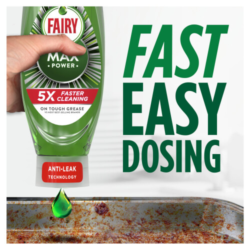 Fairy Fairy Max Power Washing Up Liquid Original 8 x 545ML Easy  Effortless 2