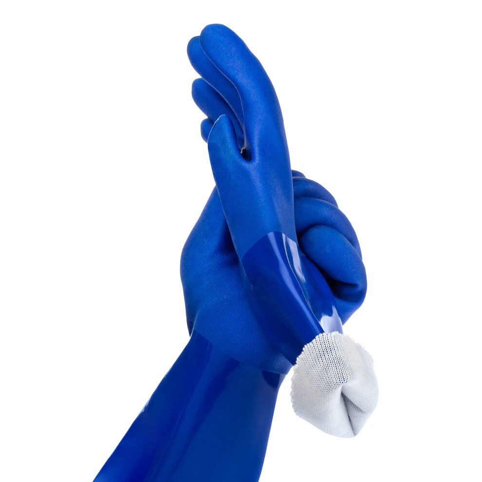 kitchen-star Ultimate Rubber Household PVC Gloves with Comfortable Cotton Lining, Anti-Slip surface, Kitchen Dishwashing, Extra Thickness, Kitchen-image-OPC-PJSTPHY-NEW