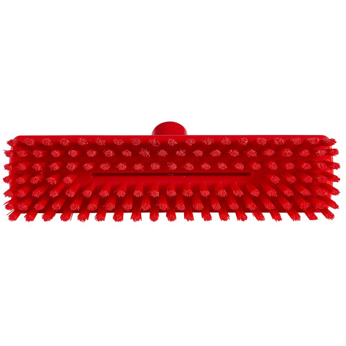 Vikan 70414 Stiff Bristle Deck Scrub, 10-3/4" Polyester, Red 2