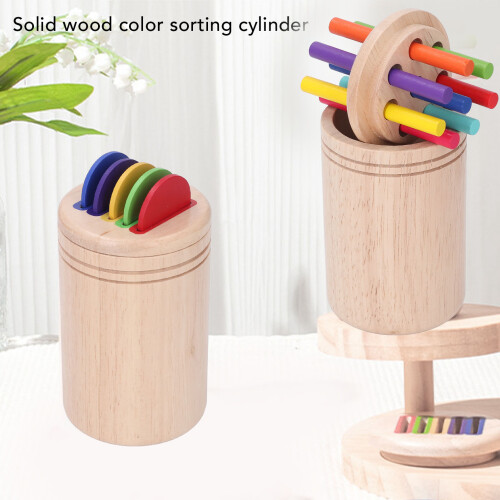 Jouet de tri en bois multicolore : 16 bâtons, 10 pièces 2