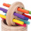 Jouet de tri en bois multicolore : 16 bâtons, 10 pièces 13