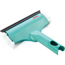 Leifheit 3-in-1 Mini Window Cleaner with Microfibre Fleece, Window Squeegee and Frames, Squeegee with Compatible with Click-System Handle, 20 cm