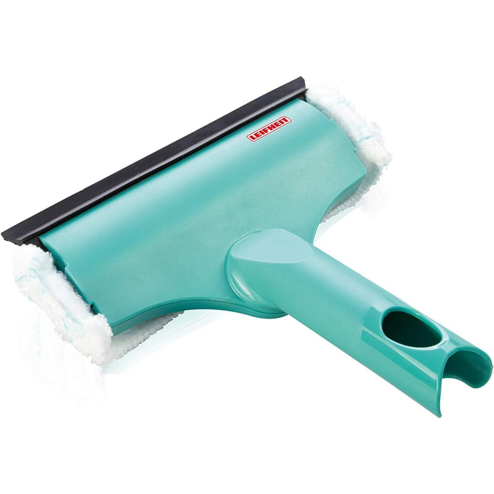 Leifheit 3-In-1 Mini Window Cleaner With Microfibre Fleece, Window Squeegee And Frames, Squeegee With Compatible With Click-System Handle, 20 Cm