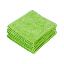 VIOVIE Professional Micro Cloth Pack of 10 40x40 cm Green Cleaning Cloths with Maximum Absorption of Dust, Dirt and Liquid, Durable Microfibre