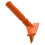Vikan 71257 Rubber Polypropylene Frame Bench Single Blade Squeegee, 10", Orange 2
