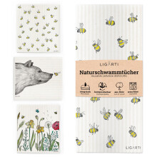 Sponge cloths made of wood (100% eco & washable) Set of 3 dishcloths sustainably compostable I All-purpose cloths for the household made in Germany I