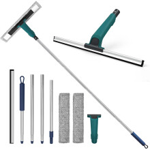 JEHONN Window Shower Squeegee for Glass Door with 152 CM Long Handle, Professional Floor Squeegee Mop for Cleaning Garage Tile Concrete Mirror Car
