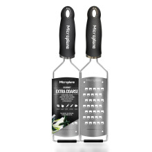Microplane Kitchen Grater Extra coarse for Potato, Zucchini, Carrot, Apple, Cabbage and Cheese with Stainless Steel Blade - Made in USA