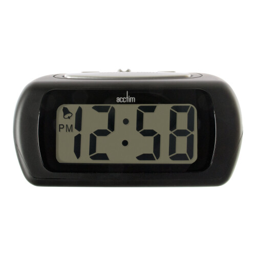 Acctim Acctim 12343 Auric Alarm Clock, Black, one size, Synthetic, MEDIUM