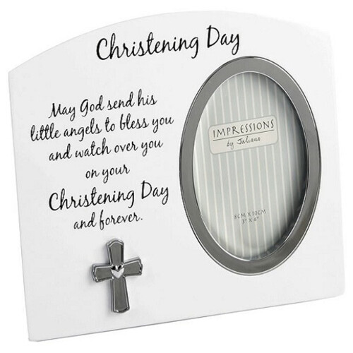 White Christening Day Photo Frame Gift