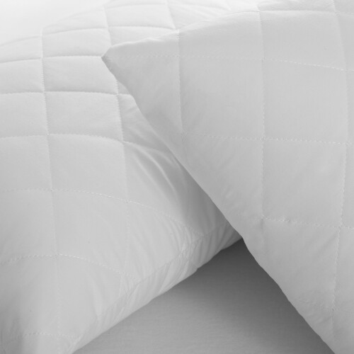 Silentnight Silentnight Supersoft Quilted Waterproof Pillow Protector, Microfibre, White, Pack of 2 2