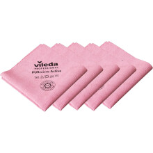 Vileda Professional Premium Microfibre Cleaning Cloths, PURmicro Active, Bathroom Glass Cloths, Streak-Free Multipurpose Cloths, Chemical-Free Power,