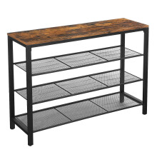 VASAGLE Shoe Rack, Shoe Rack, Shoe Organizer, Storage, 100 x 30 x 72 cm, for Entryway, Living Room, Bedroom, Simple Structure, Industrial Style,