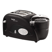 Tefal Toast n'Bean, 2-Slot Toaster, Bean & Egg maker, 5 Browning Levels, Removable Crumb Tray, High-lift + Self-Centring Racks, 1200W, TT552842, Black