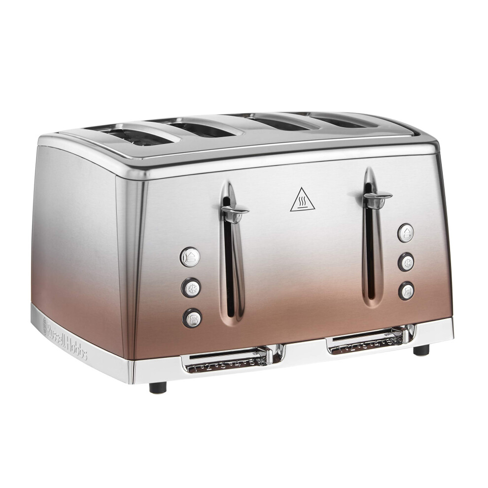 Russell Hobbs 4 Slice Eclipse Toaster With Faster Toasting Technology (Independent Slots, Lift & Look, 6 Browning Levels, Frozen/Cancel/Reheat With