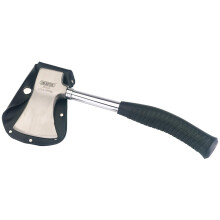 Draper Wood Hand Axe 560g | Steel Shafted Wood Chopping Hatchet | Ergonomic Nonslip Rubber Grip | 62166