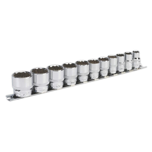 Sealey Sealey Ak2672 Socket Set 11Pc 3/8Sq Drive 12Pt Walldrive Imperial
