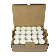 Compostable Cup Tea Lights Industrial Composting Vegetable Wax Rapeseed Wax Tealights 6 Hours Burning Time Pack of 80 Candles Unscented Plastic Free