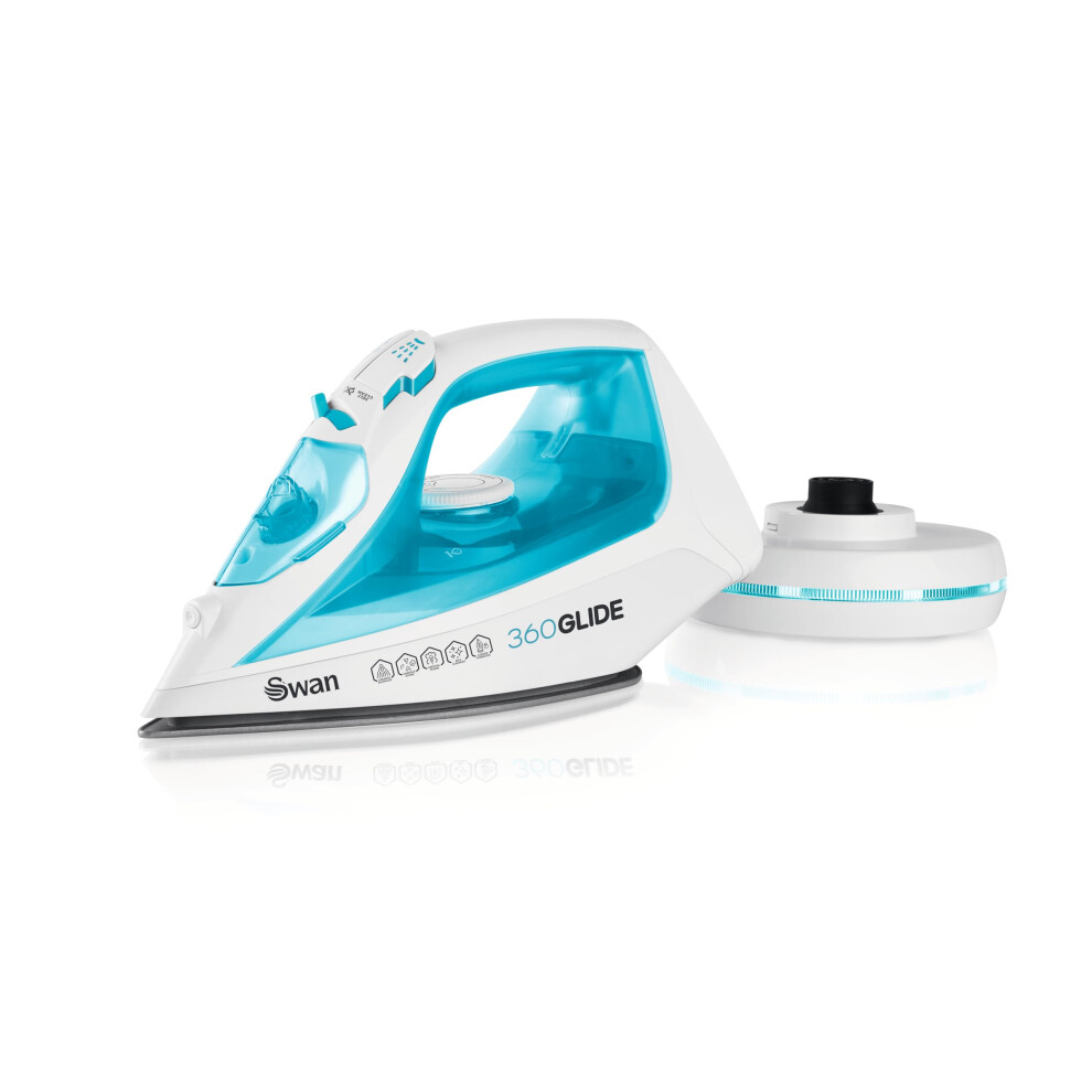 New Swan 2-In-1 Cord Or Cordless Steam Press Iron, Non-Stick Ceramic Soleplate, 2800W, Blue Si16410n