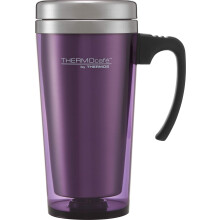 THERMOcaf? by THERMOS Translucent Travel Mug, Purple, 420 ml, Translucent Purple Translucent Travel Mug, 1 Count (Pack of 1)