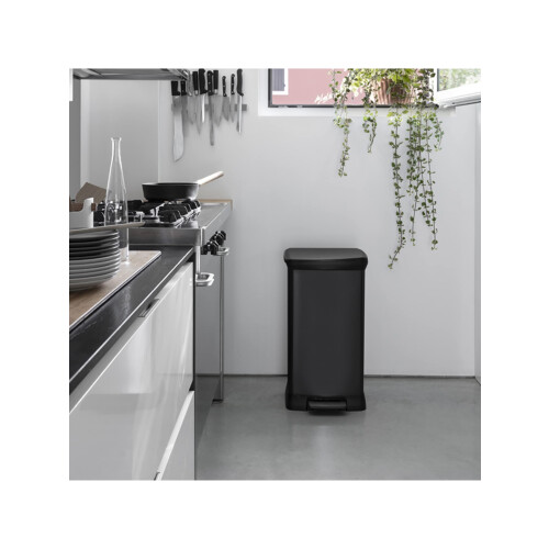 Curver Curver Metal Effect Pedal Touch Deco Bin, Black, 50 Litre 2