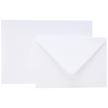Craft UK 50 Cards and Envelopes, White, 5 x 7-Inch