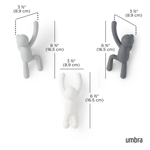 Umbra Umbra Hook, ABS, Assorted Grey, Normal 2