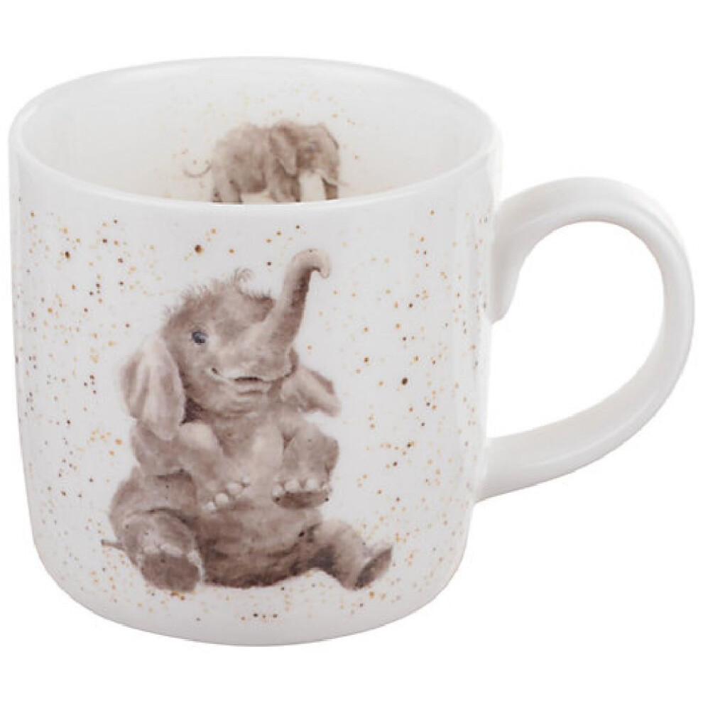 Portmeirion Wrendale By Royal Worcester Bone China Mug Role Model Elephants, Multi-Colour,11 Oz