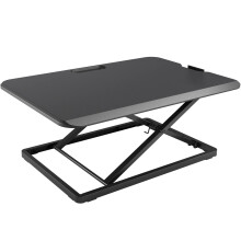 BONTEC Standing Desk Converter 67x47cm, Height Adjustable Sit Stand desk Converter Workstation, X-Frame Desk Riser for Laptop, Monitor, Keyboard Home