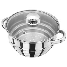 Judge Steamer Insert Stainless Steel Stepped Steamer Insert Colander with Twin Handles fits Most 16cm, 18cm or 20cm Pans