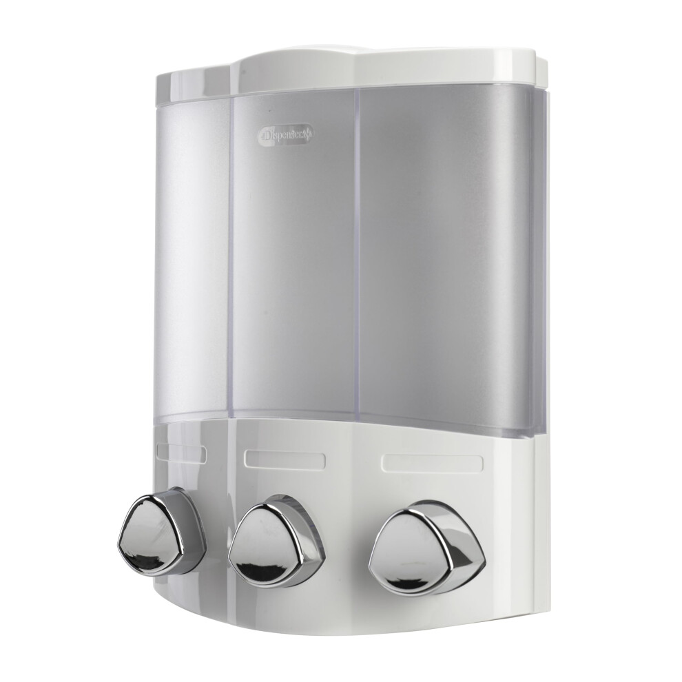 Croydex Wall Mounted Soap Dispenser - Eliminates Shower Clutter, Easy To Refill And Has A Pre-Measured Pump For Your Shower Gel, Shampoo And