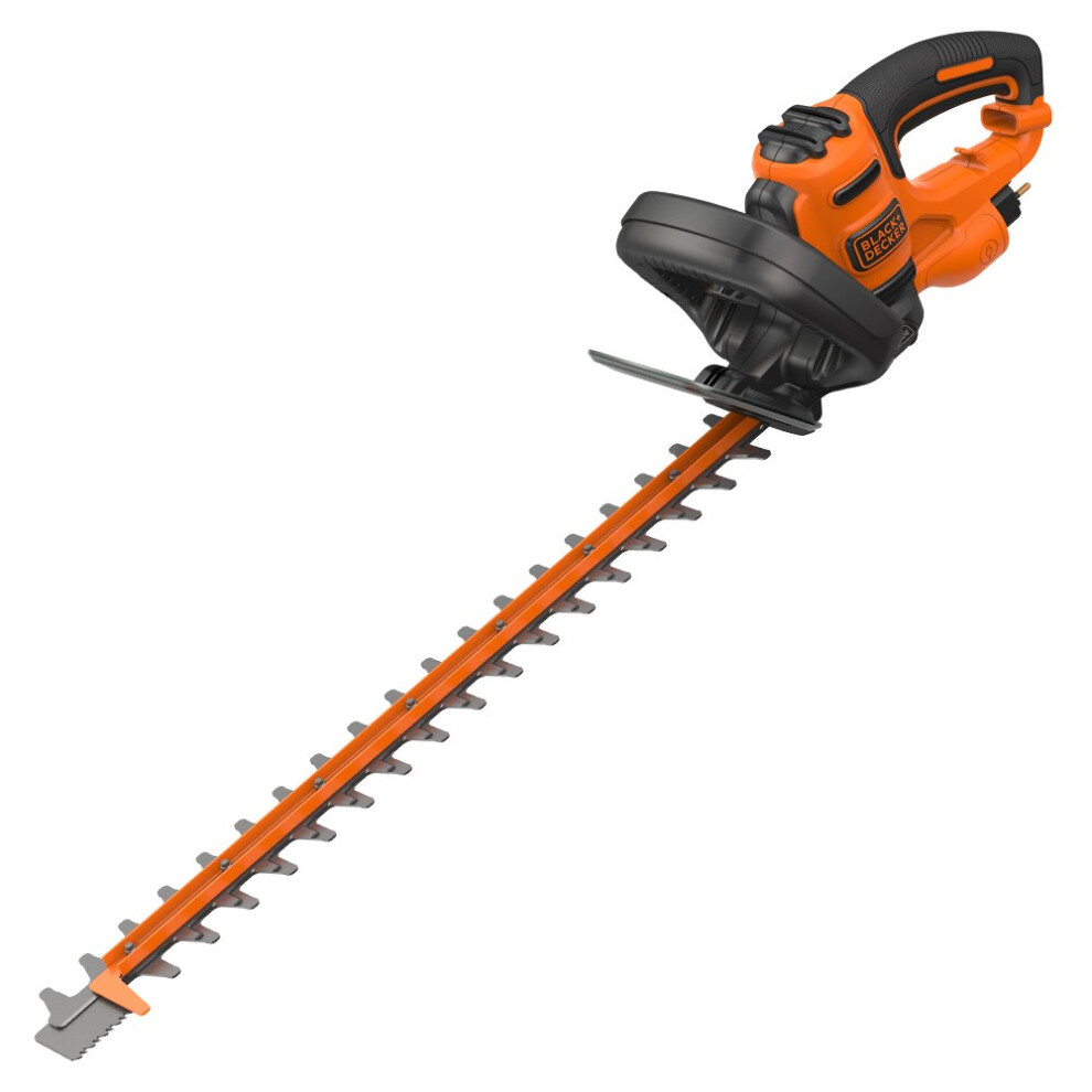 + Decker +Decker Electric Hedge Trimmer, 600W, 60Cm Dual Action Asymetric Steel Blades, 35Cm, Behts501-Gb Black
