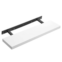VASAGLE Floating Shelf, Wall Shelf for Books, Photos, Collectibles, Wall-Mounted Office Shelf, 80 x 20 x 3.8 cm, MDF, for Living Room, Kitchen,