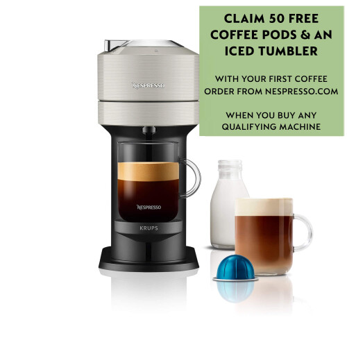 Nespresso Nespresso Vertuo Next Coffee Pod Machine, Centrifusion Technology, Wi-Fi and Bluetooth Enabled, Energy Saving Design, Multiple Cup Sizes, Compatible 2