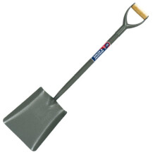 Spear & Jackson 2002AR Square Mouth No.2 Tubular Steel Shovel, Grey