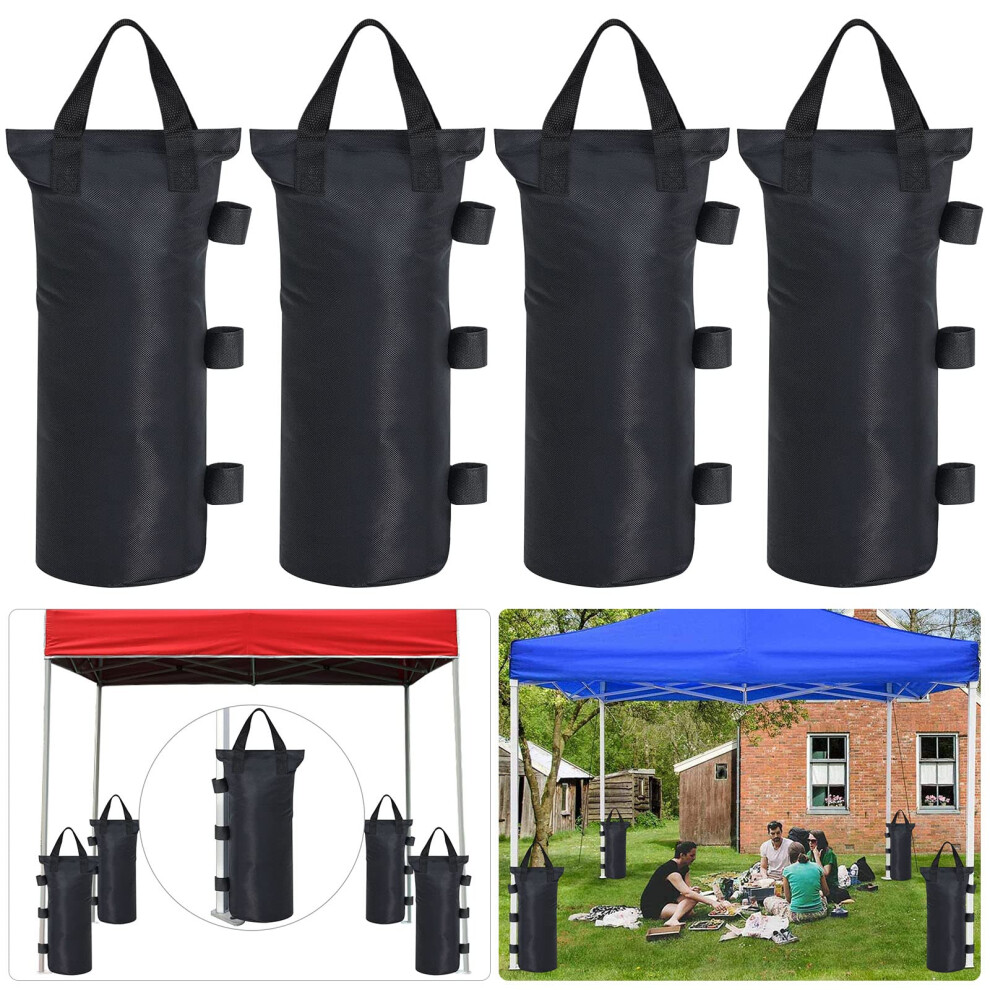 Cakefly Set Of 4 Gazebo Weights Sand Bags Tent Sandbags Industrial Grade 600D Heavy Duty Marquee Weight Bag Gazebo Leg Weights Bags Parasol Weights Bag For