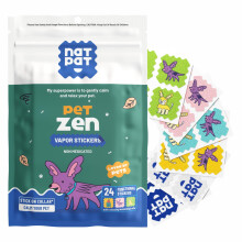 NATPAT Pet Zen Calming Patches for Dogs & Cats ? Non-Medicated Effective Stress Relief for Travel, Fireworks & Separation Anxiety - Long Lasting &