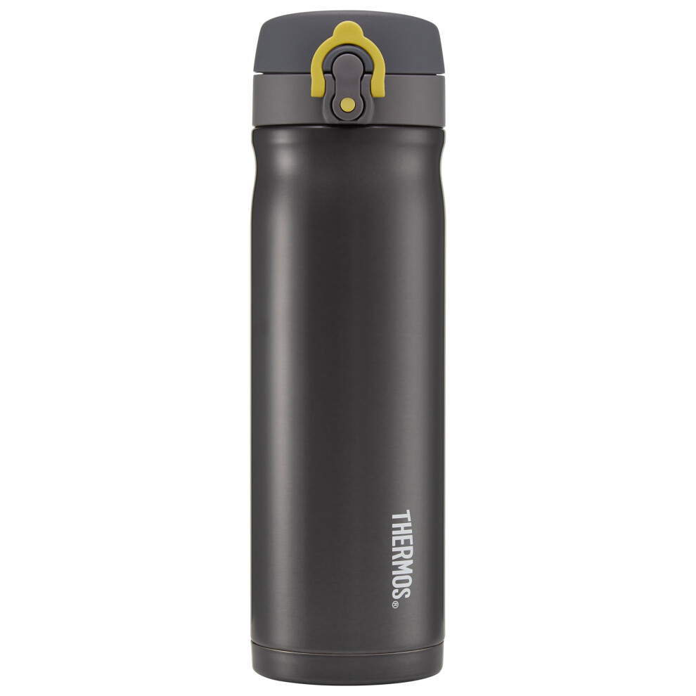 Thermos - Charcoal Direct Drink Flask (470Ml) Reusable Insulated Stainless Steel Thermal Coffee Cup For Hot Or Cold Drinks, Vacuum Sealed Water Flask