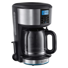 Russell Hobbs Buckingham Filter Coffee Machine, 1.25L Carafe/10 Cups, 1-4 Cup Brewing Option, Fast Brew, 24hr Timer, 40min Keep Warm, Pause & Pour,