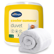 Silentnight Cooler Summer Single Duvet 4.5 Tog ? Lightweight Hypoallergenic and Machine Washable Summer Duvet Quilt ? Single, White
